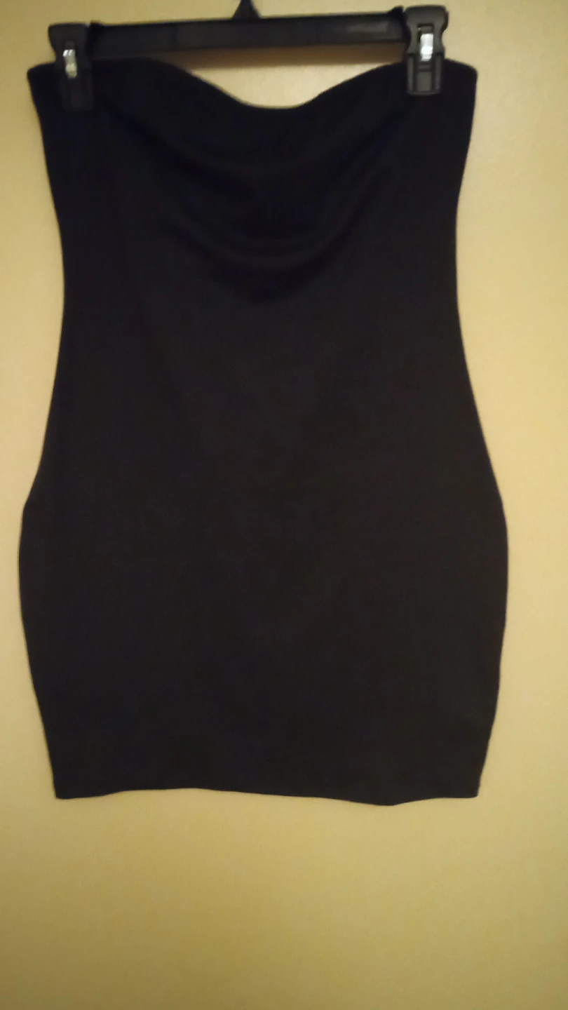 New strapless mini dress