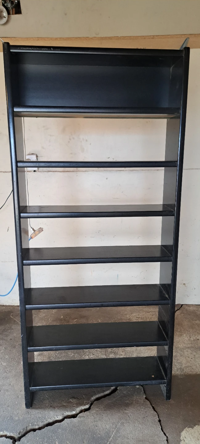 Black 6-Shelf Bookshelf - photo 3