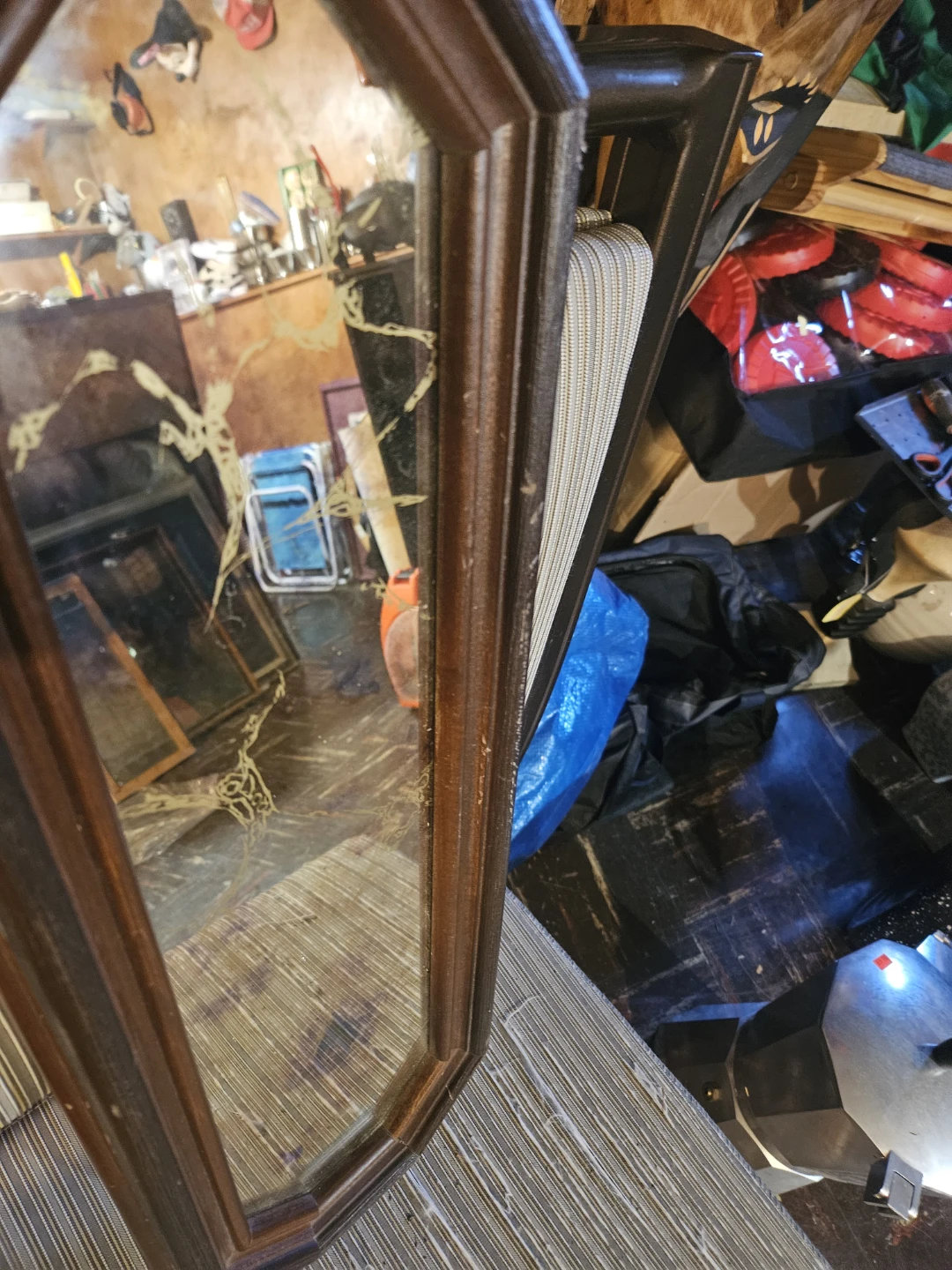 Decorative Wooden Octagon Mirror - photo 4