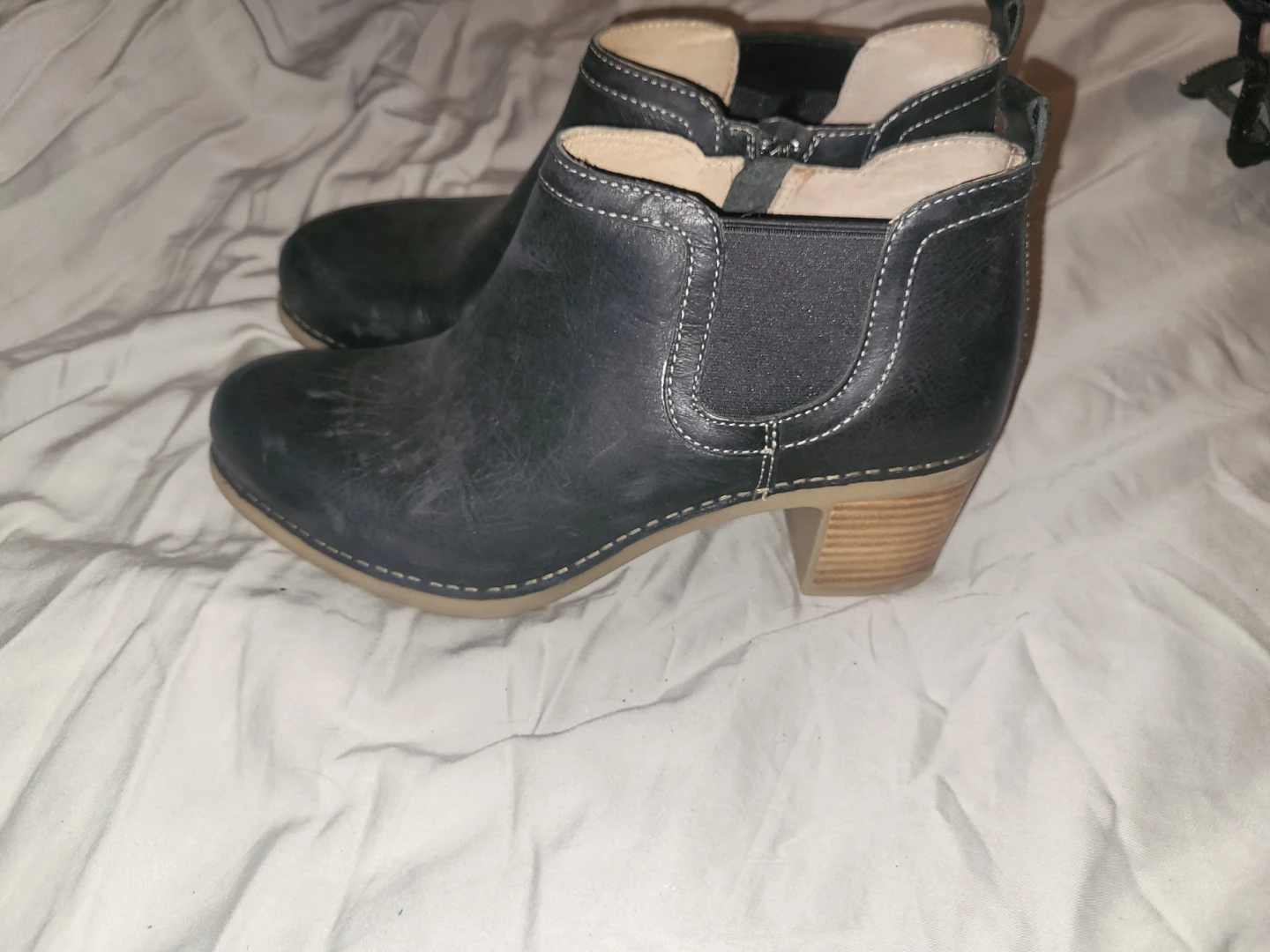 Dansko Black Leather Ankle Boots with Zipper - photo 3
