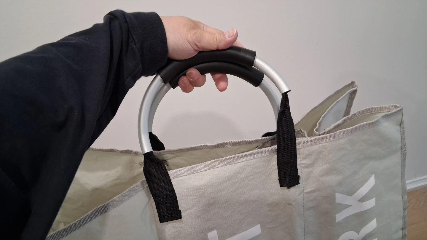 NEW TWO Foldable Fabric Laundry Baskets with Aluminium Handle - photo 4