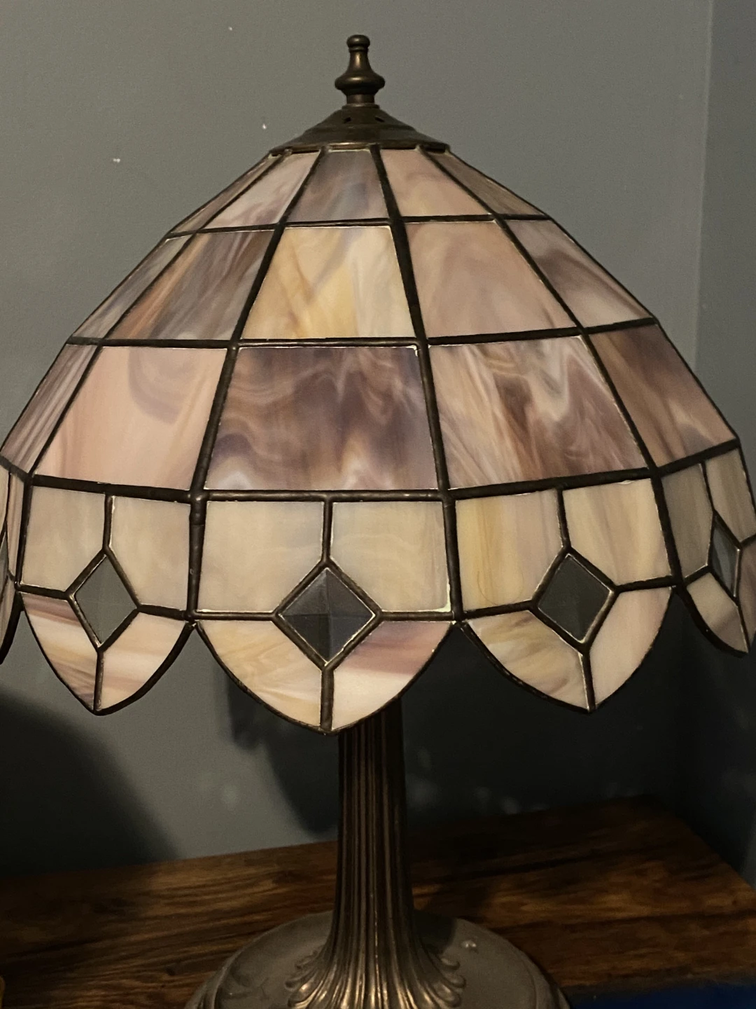 2 Tiffany Style Stained Glass Table Lamp
