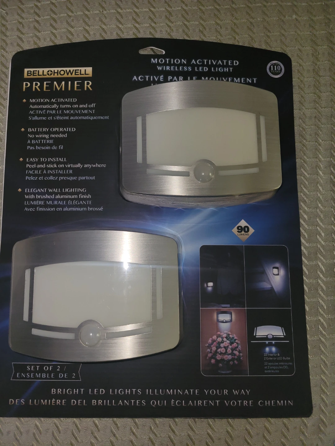 Bell+Howell Premier Motion Activated Wireless LED Light Set of 2