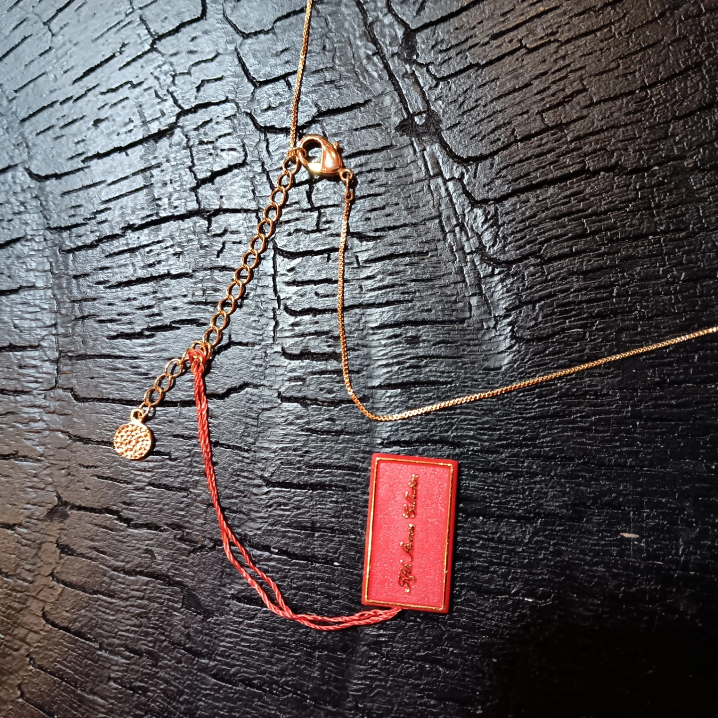 Gold Necklace with Crystal Pendant - photo 3