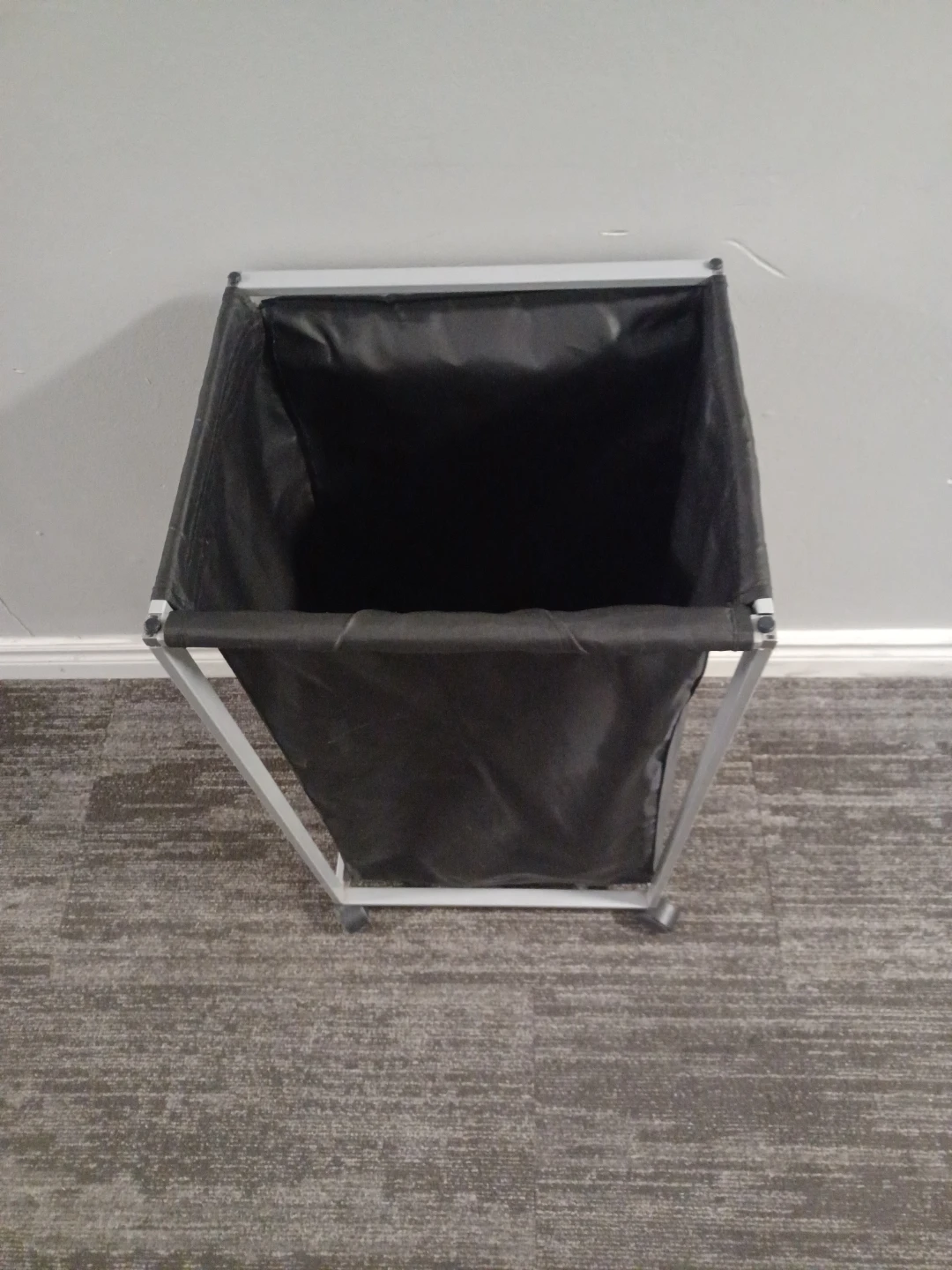 Black Laundry Hamper with Wheels