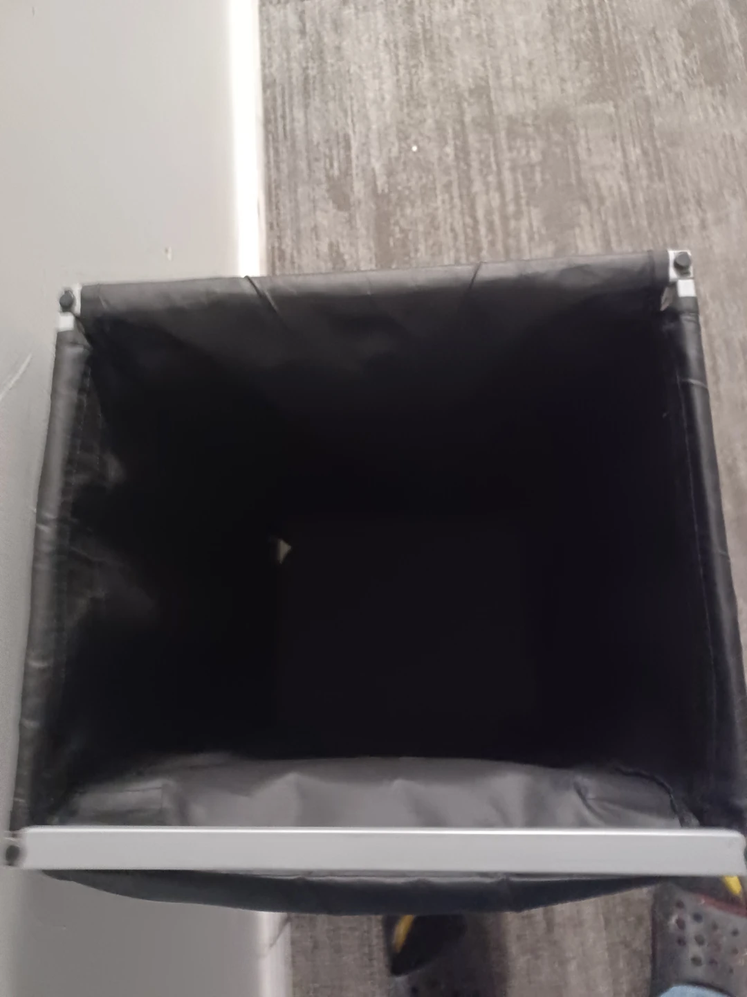 Black Laundry Hamper with Wheels - photo 3
