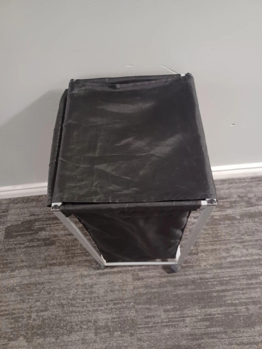 Black Laundry Hamper with Wheels - photo 5