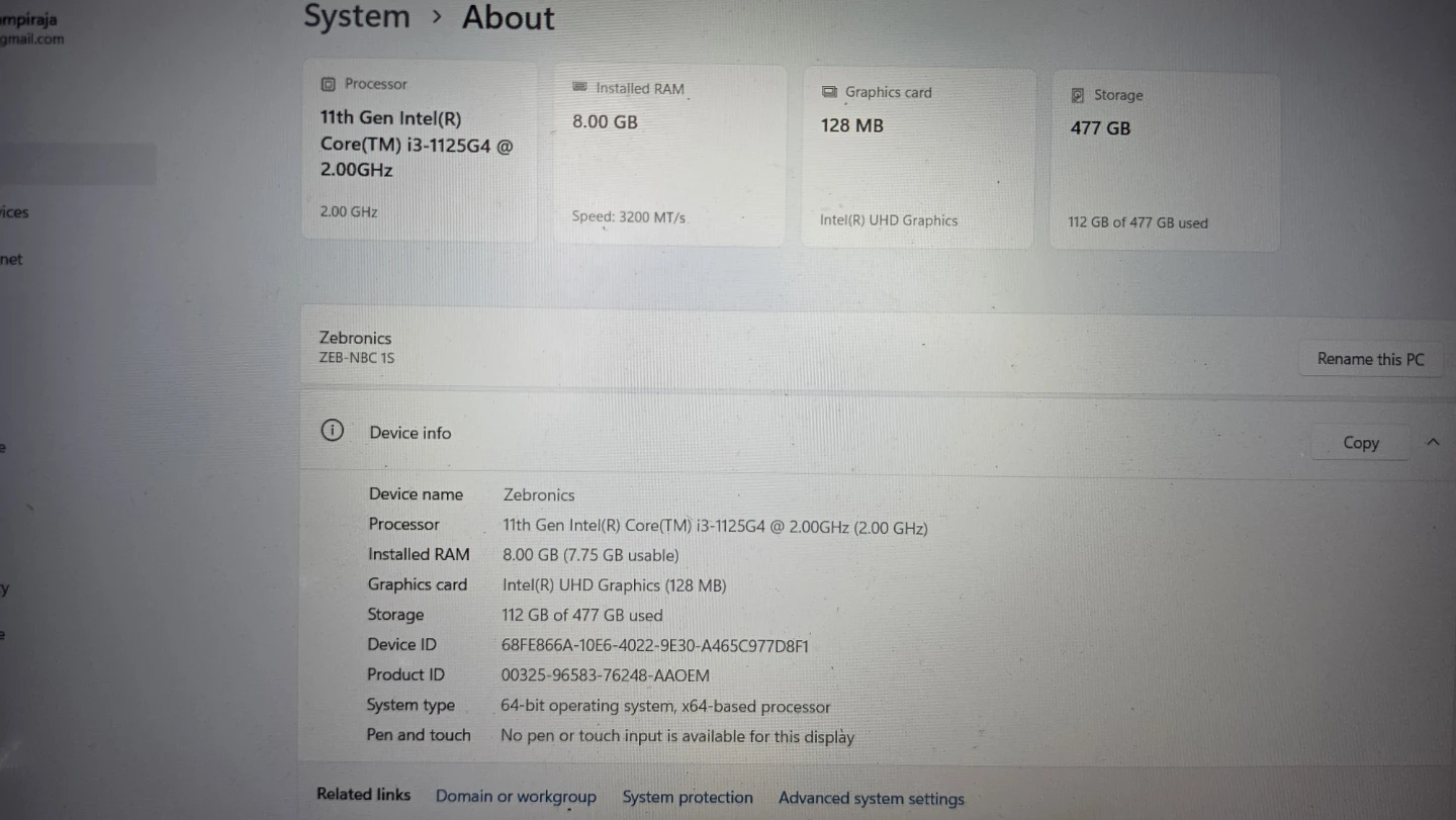 Zebronics Laptop i3