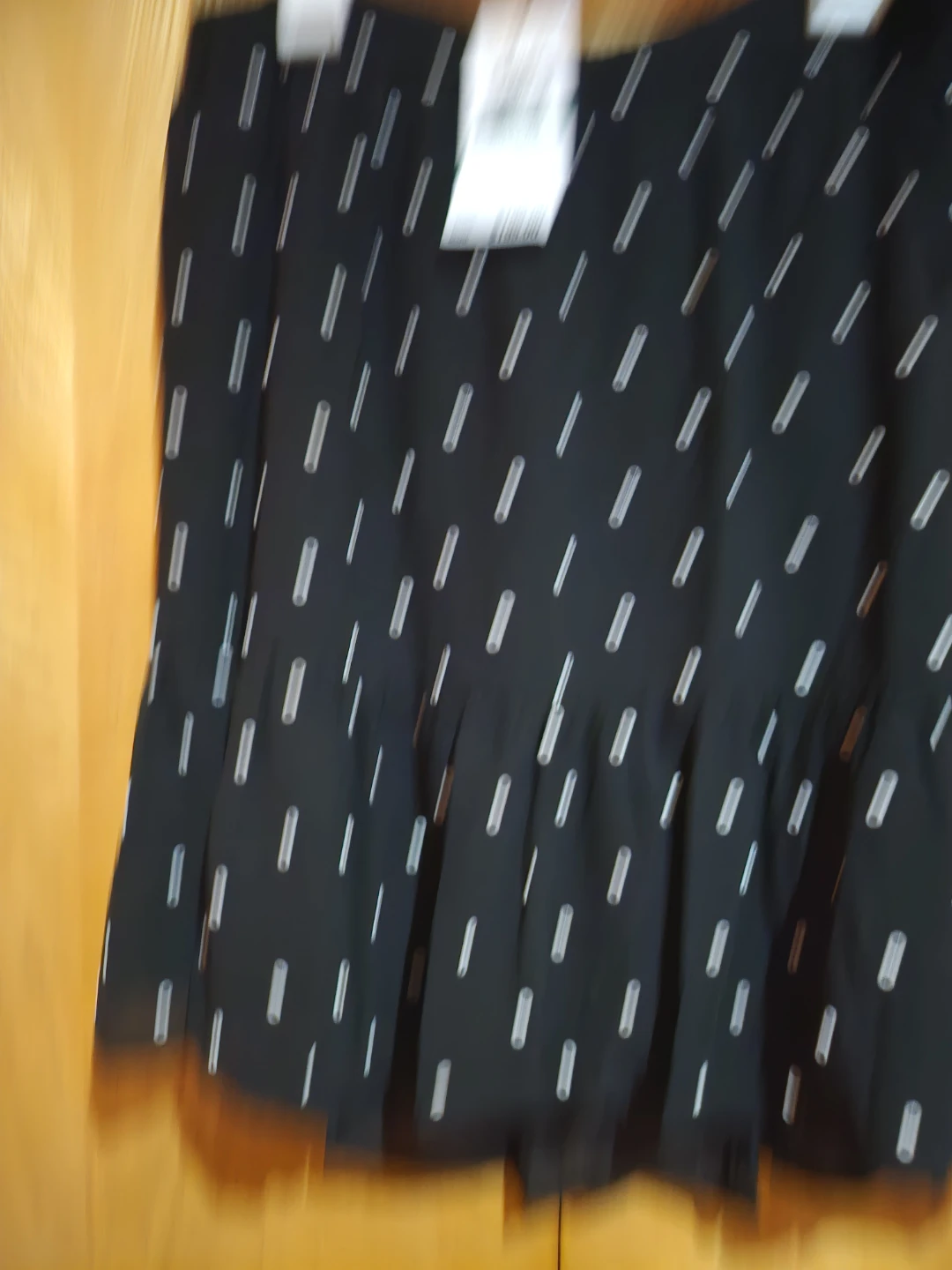 Michael Kors Black White Dot Tiered Mini Skirt Size 14 - photo 2