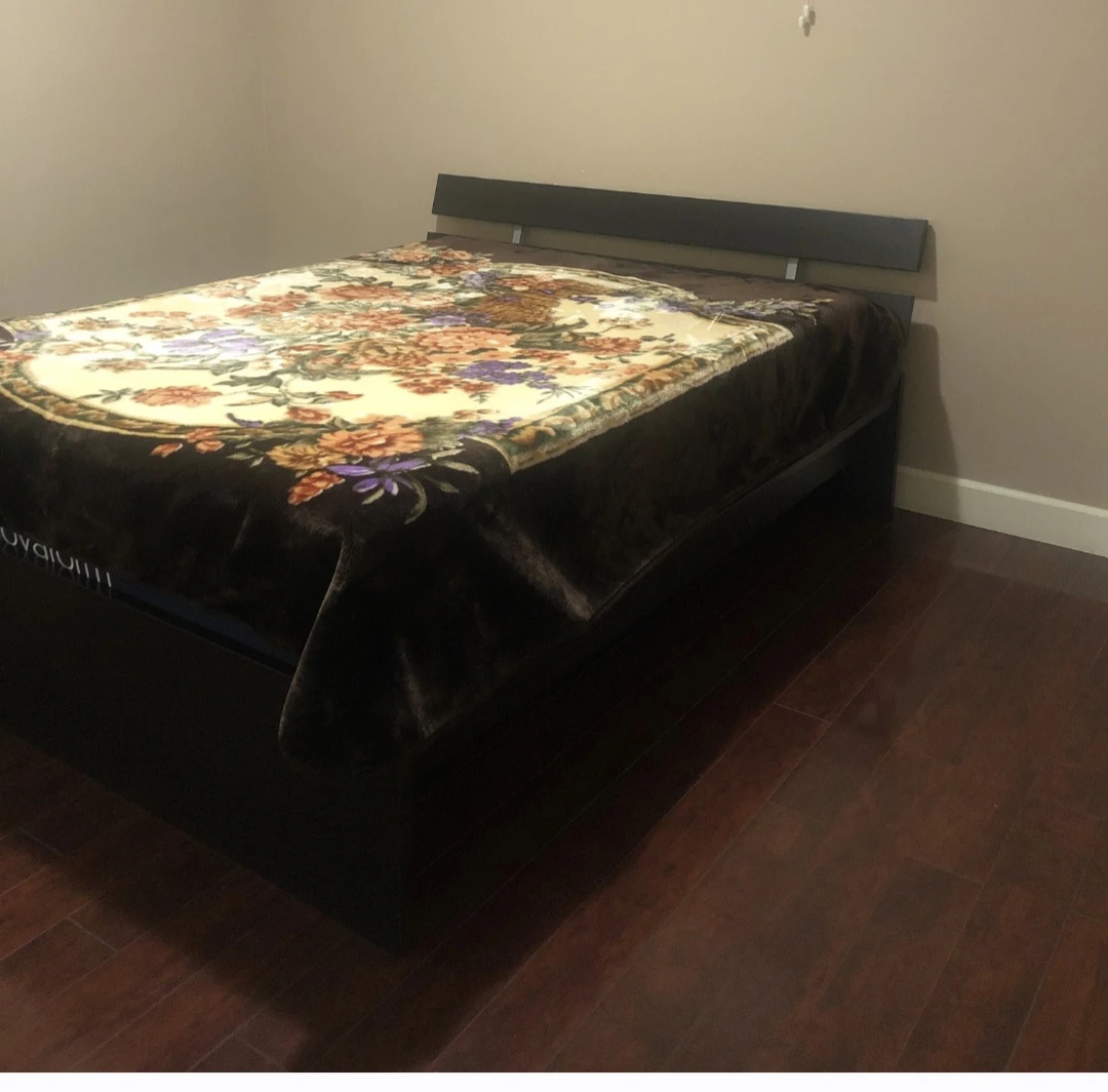 Ikea Queen bed frame  and flush mount lights - photo 2