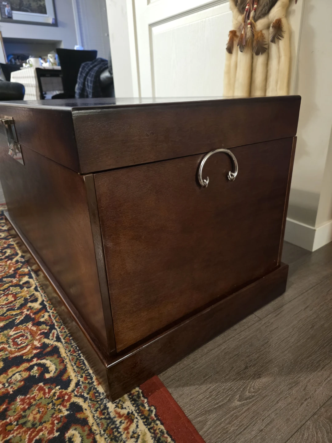 Wooden Storage Chest Trunk - photo 2