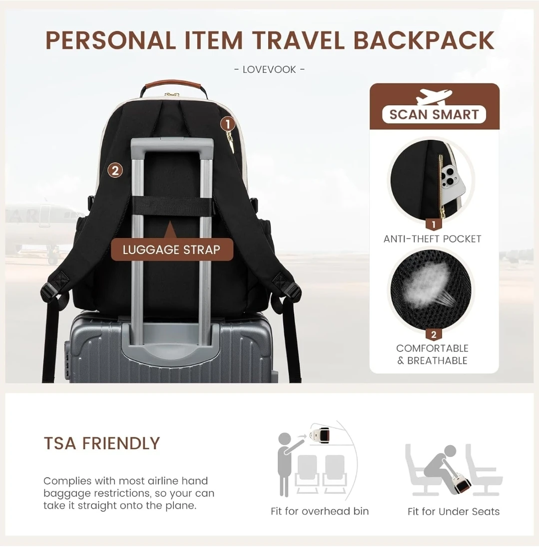 LOVEVOOK Personal Item Travel Backpack - photo 5