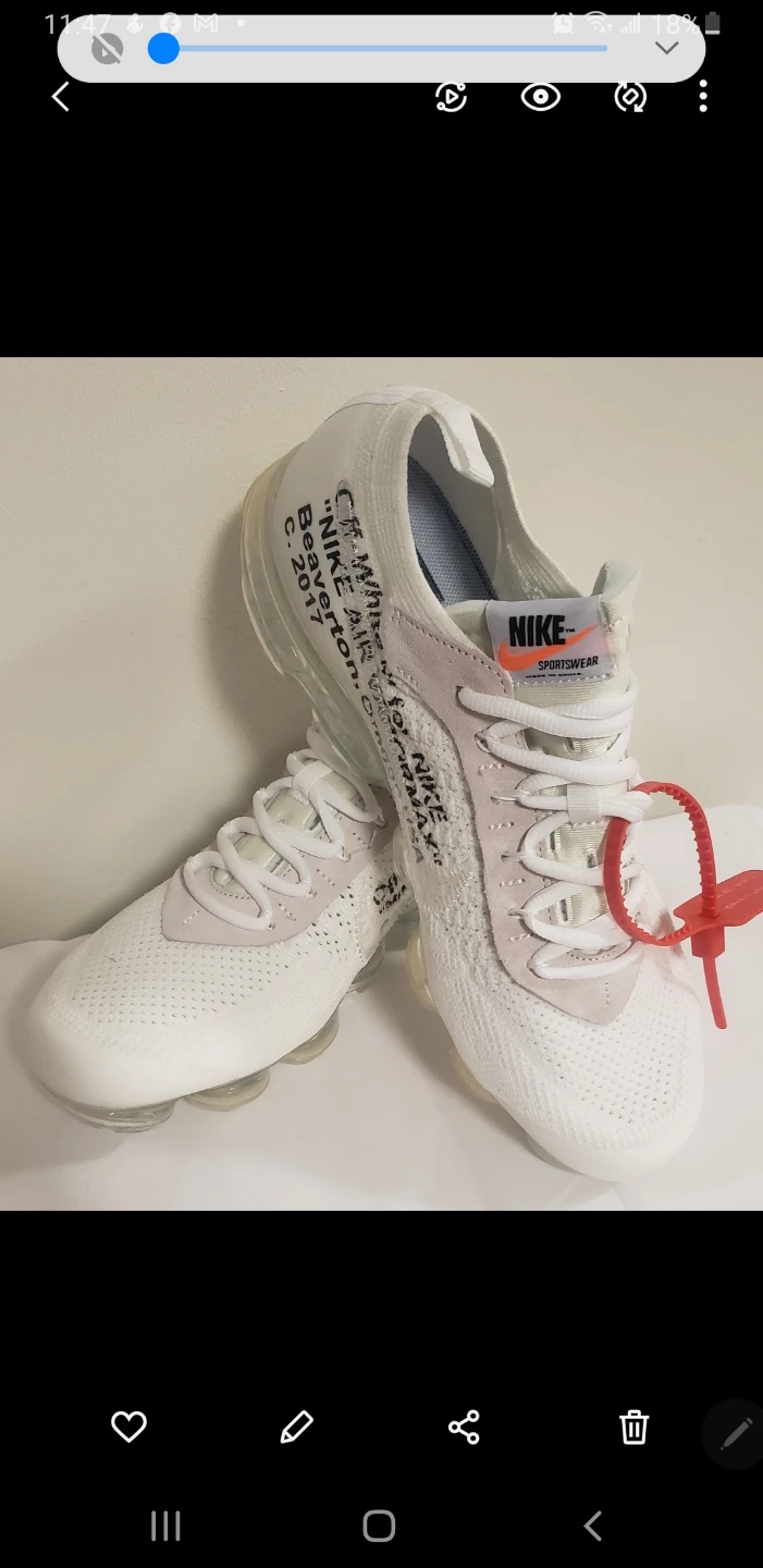 Brand new Vapormax Off White