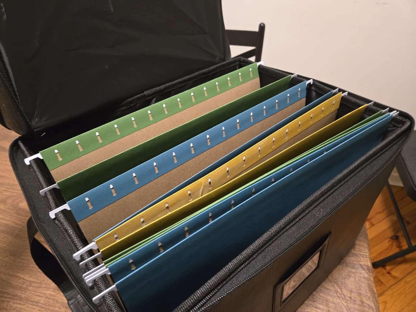 Black Portable File Organizer Box with Combination Lock - photo 3