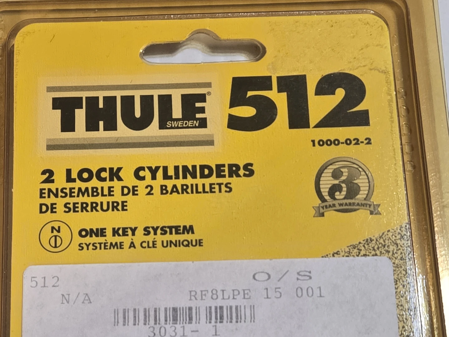 Thule 512 One Key System Lock Cylinders - photo 4