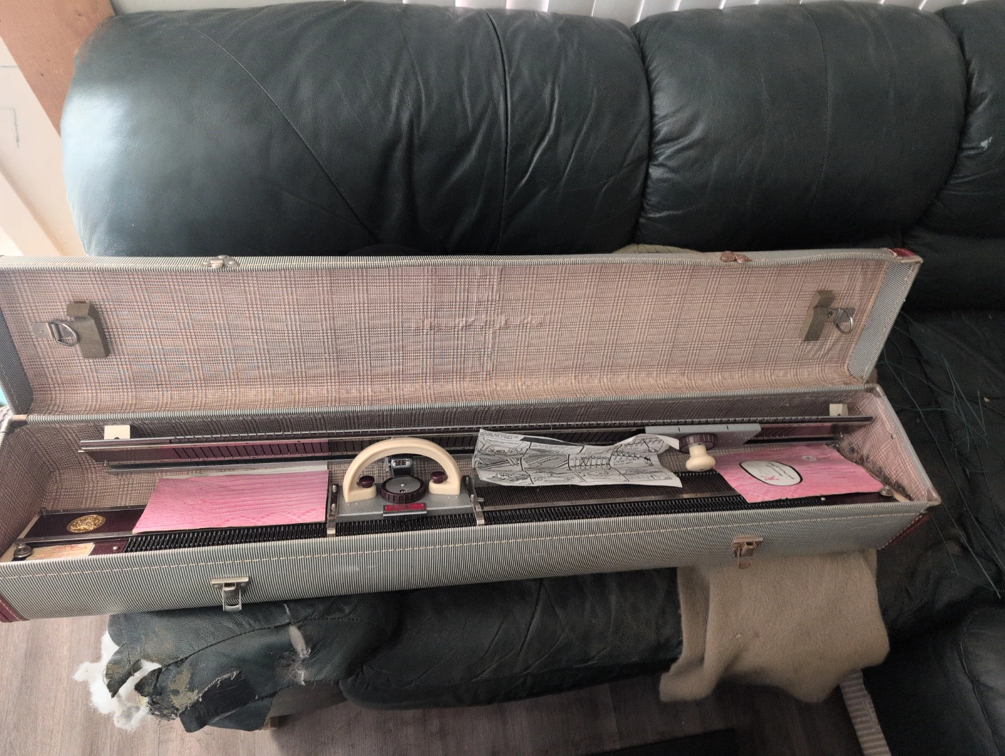 Vintage Knitting Machine in Carrying Case