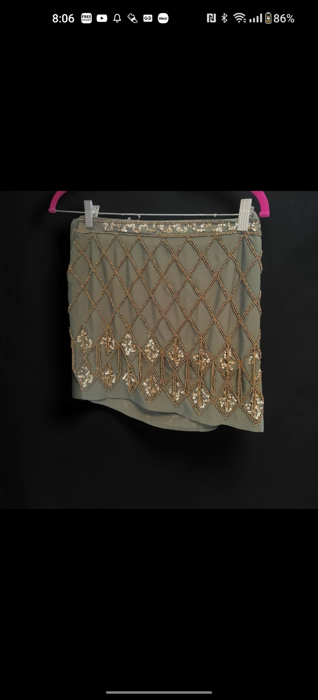 Embellished Mini Skirt