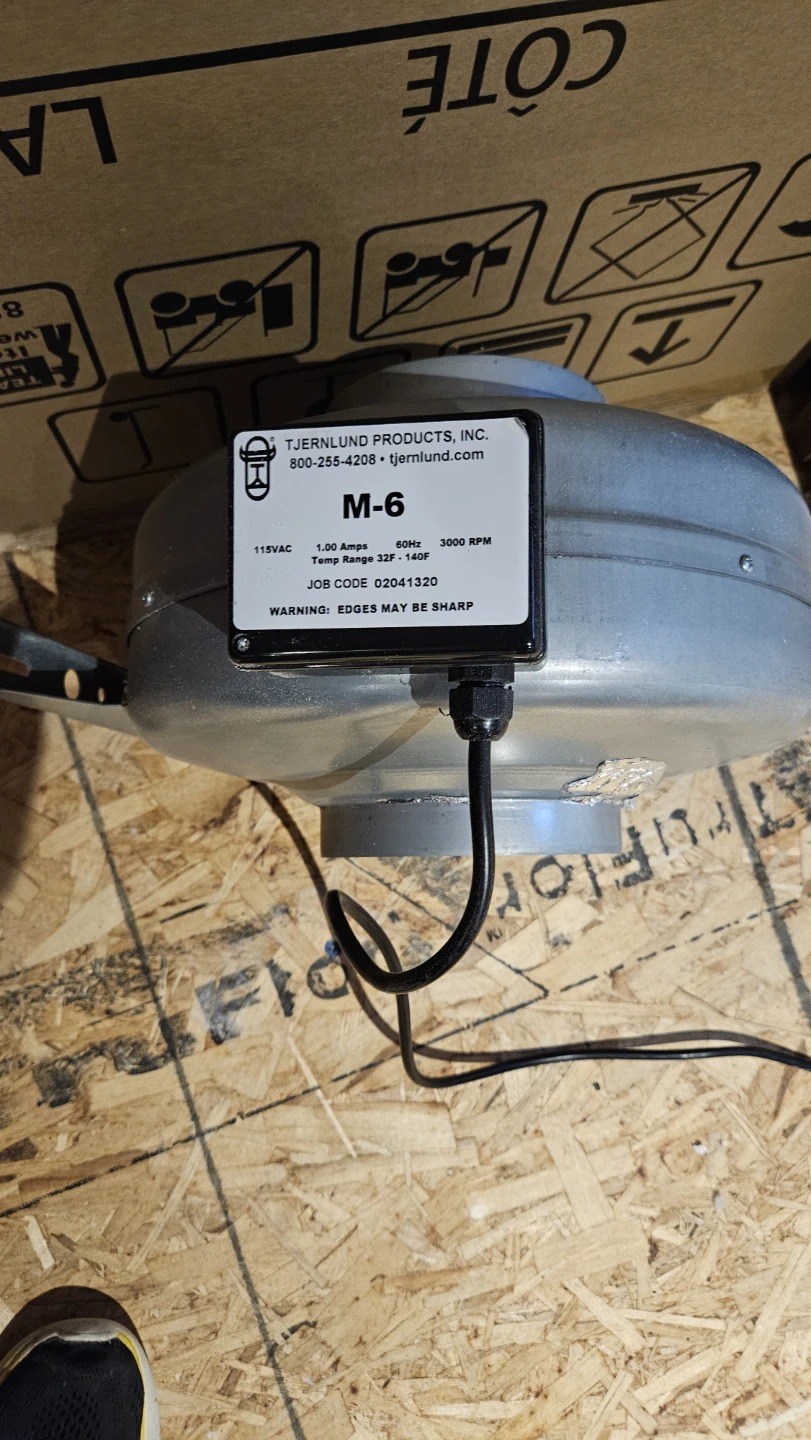 Tjernlund M-6 Inline Fan