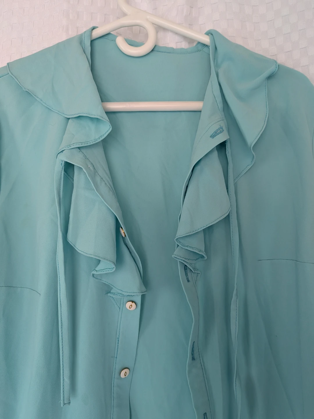 Women's Aqua Blue Blouse - photo 2