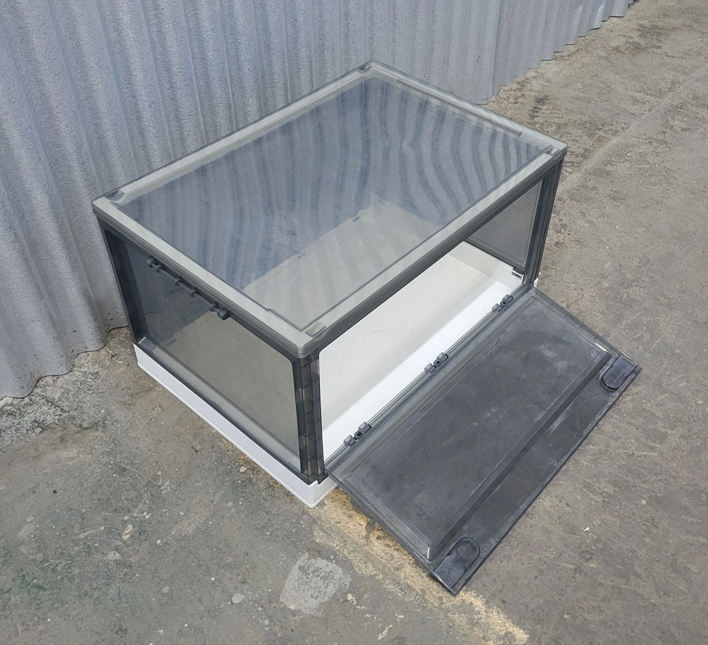 Clear Stackable Storage Box with Door