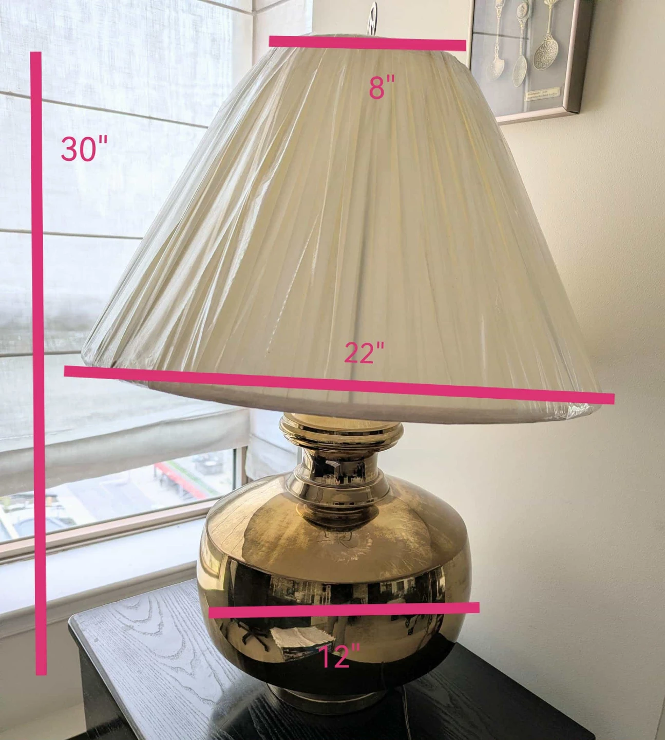Vintage Large Brass Table Lamp - photo 4