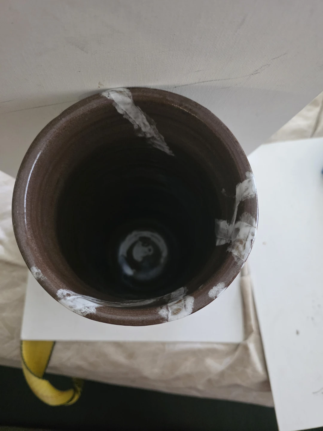 11" hand made vase with glaze featuring g burches - photo 4