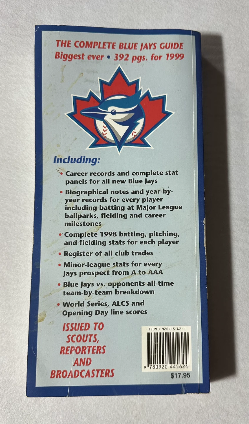 Toronto Blue Jays Official Guide 1999 Book - photo 2