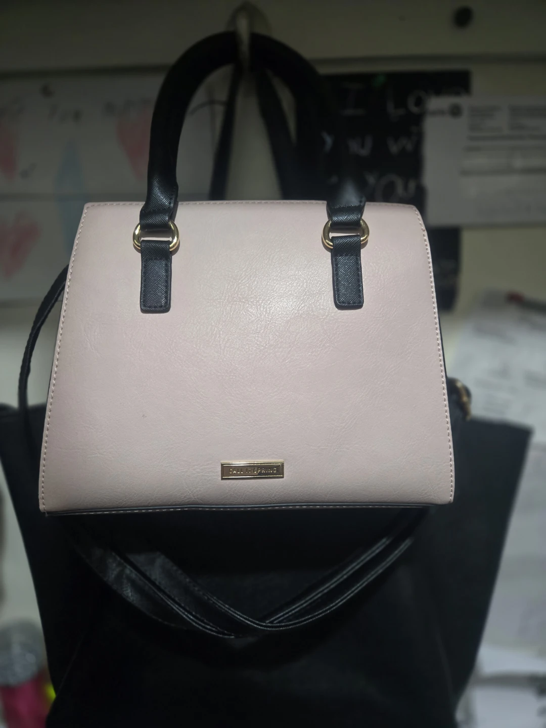 Call It Spring Pink and Black Handbag