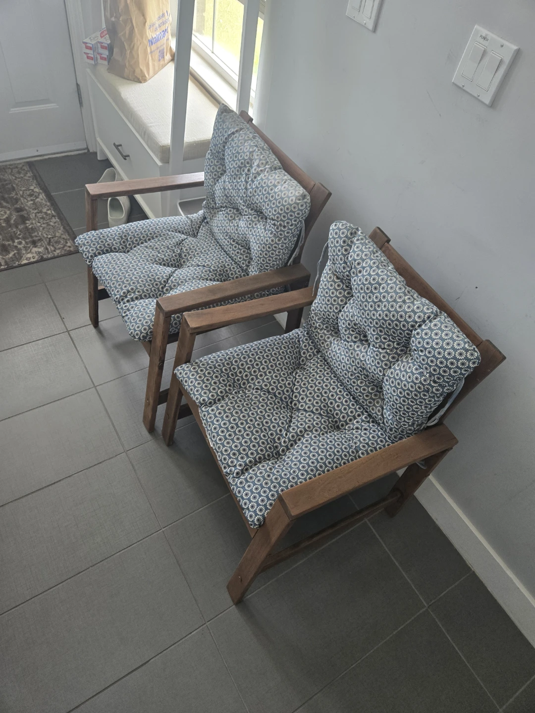 2 newly refinished ikea applaro outdoor patio chairs - photo 2