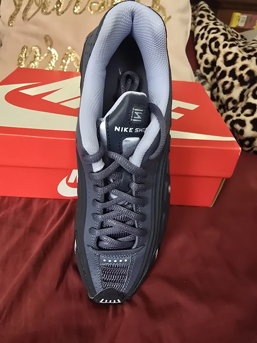 Nike Shox R4 (GS) Kids Shoes Size 7Y Obsidian/Aluminum - photo 2