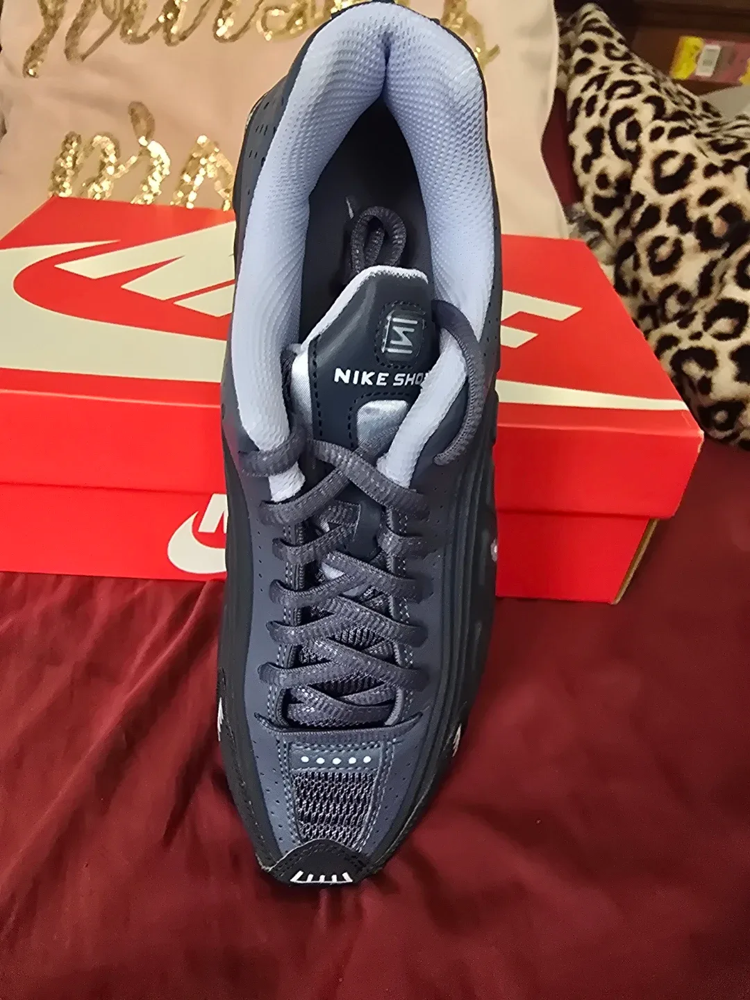 Nike Shox R4 (GS) Kids Shoes Size 7Y Obsidian/Aluminum - photo 2