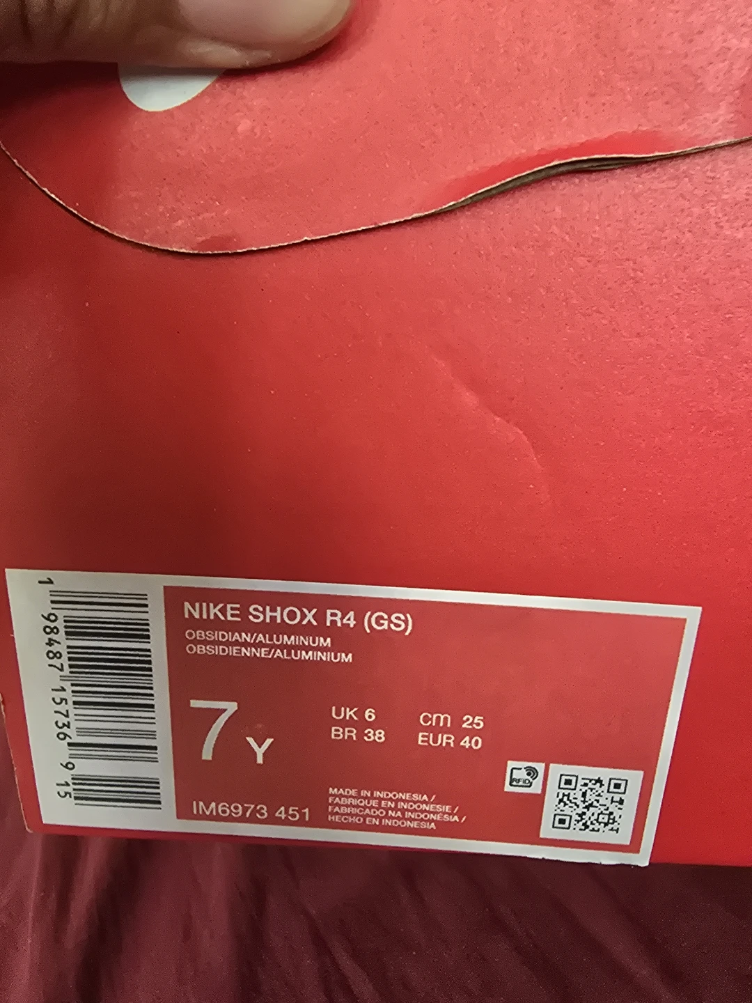 Nike Shox R4 (GS) Kids Shoes Size 7Y Obsidian/Aluminum - photo 3