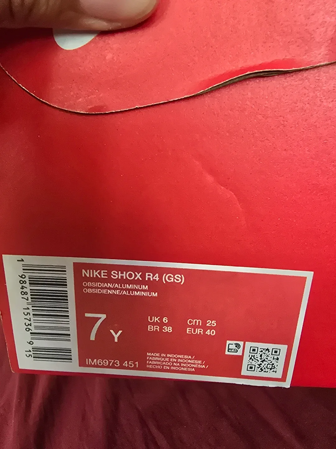Nike Shox R4 (GS) Kids Shoes Size 7Y Obsidian/Aluminum - photo 3