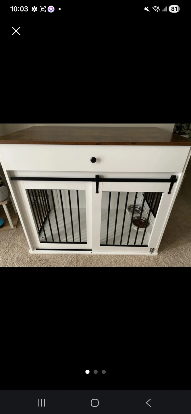 Dog Crate Furniture with Sliding Door
