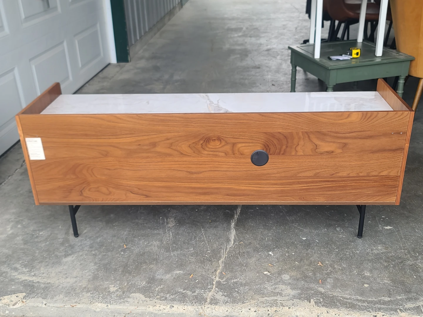 Structube Walnut & Marble Media Console - photo 3