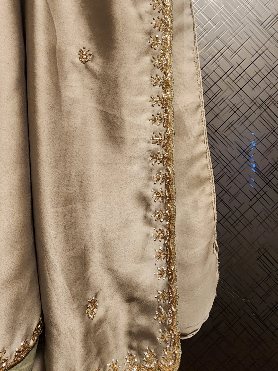 Grey Embroidered Silk Blend Salwar Kameez Set - photo 2