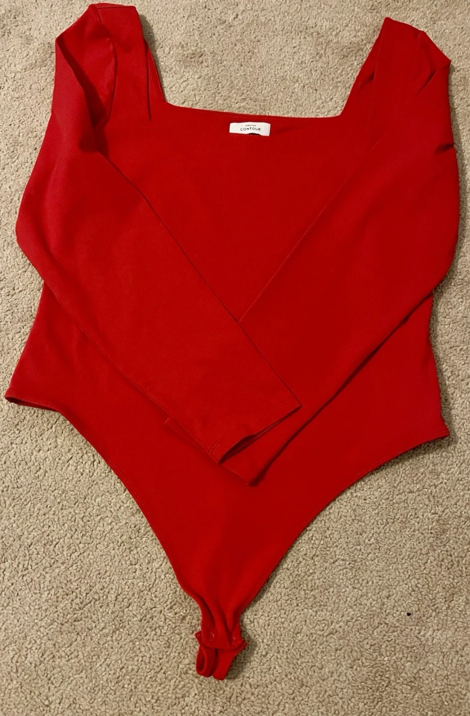Aritzia Babaton Contour Red Long Sleeve Bodysuit Size S - photo 3