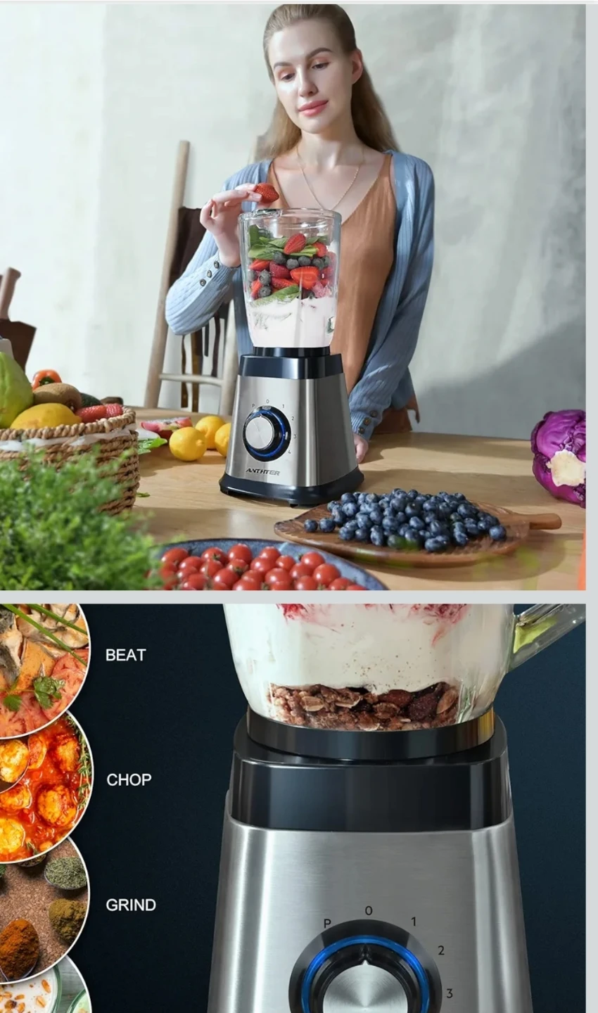 ANTHITER CY-305R Blender with 4 Speed Control - photo 5