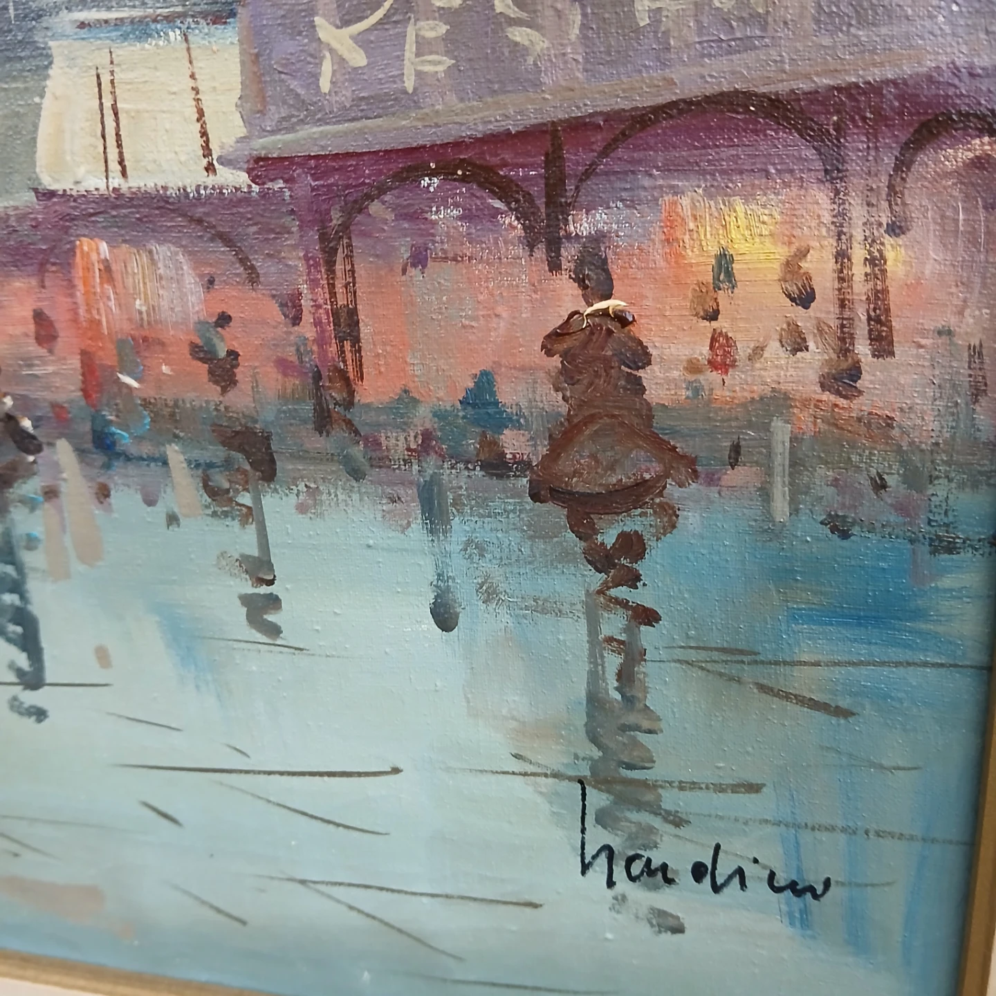 Original Oil Painting - Parisian Street Scene by Hendriau - photo 3
