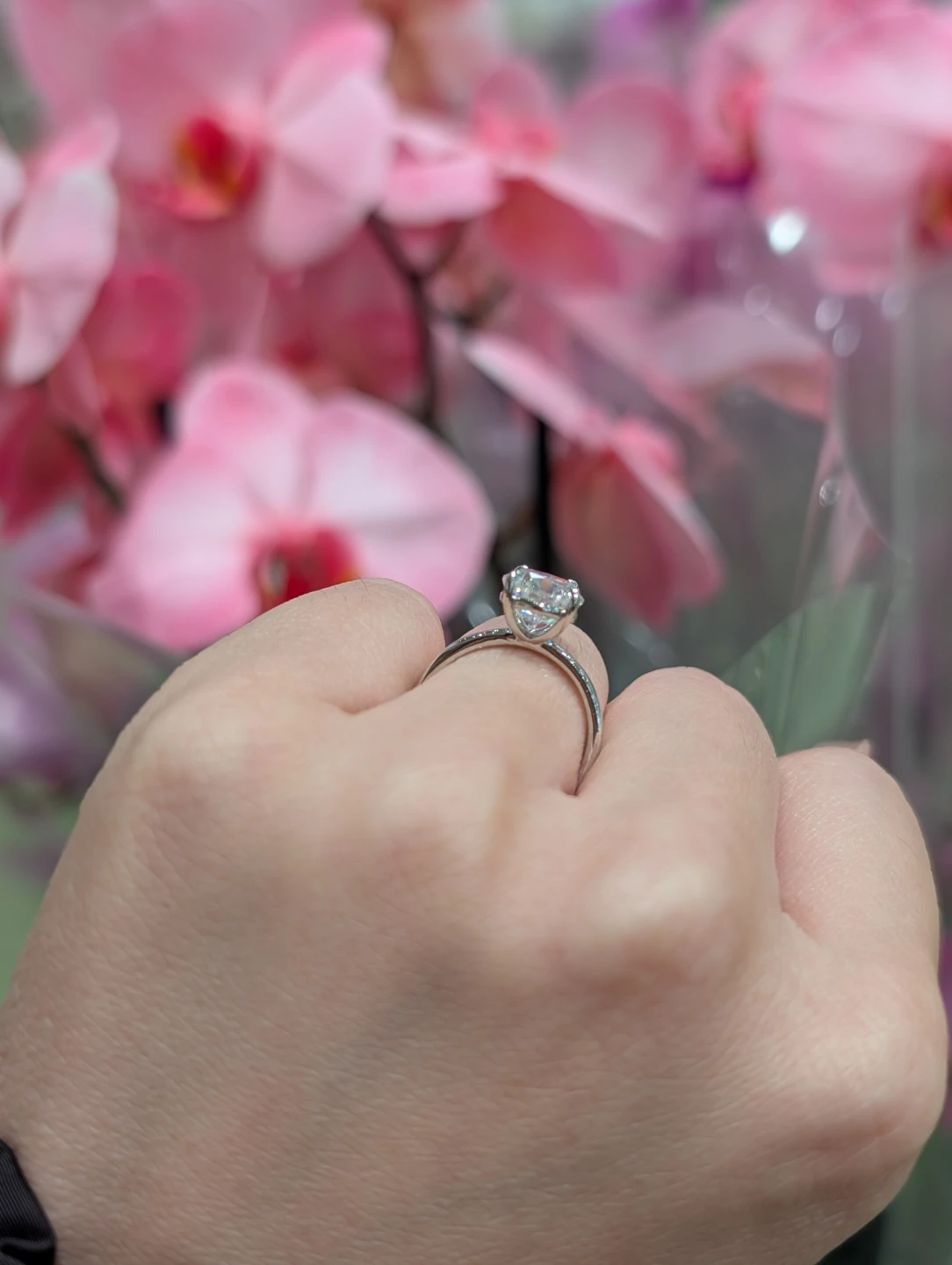 💍 3CT Oval Cut Moissanite Solitaire Ring | 925 Sterling Silver - photo 3