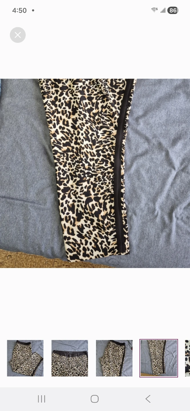 ELOQUII Leopard Print Tuxedo Style Trousers - photo 2