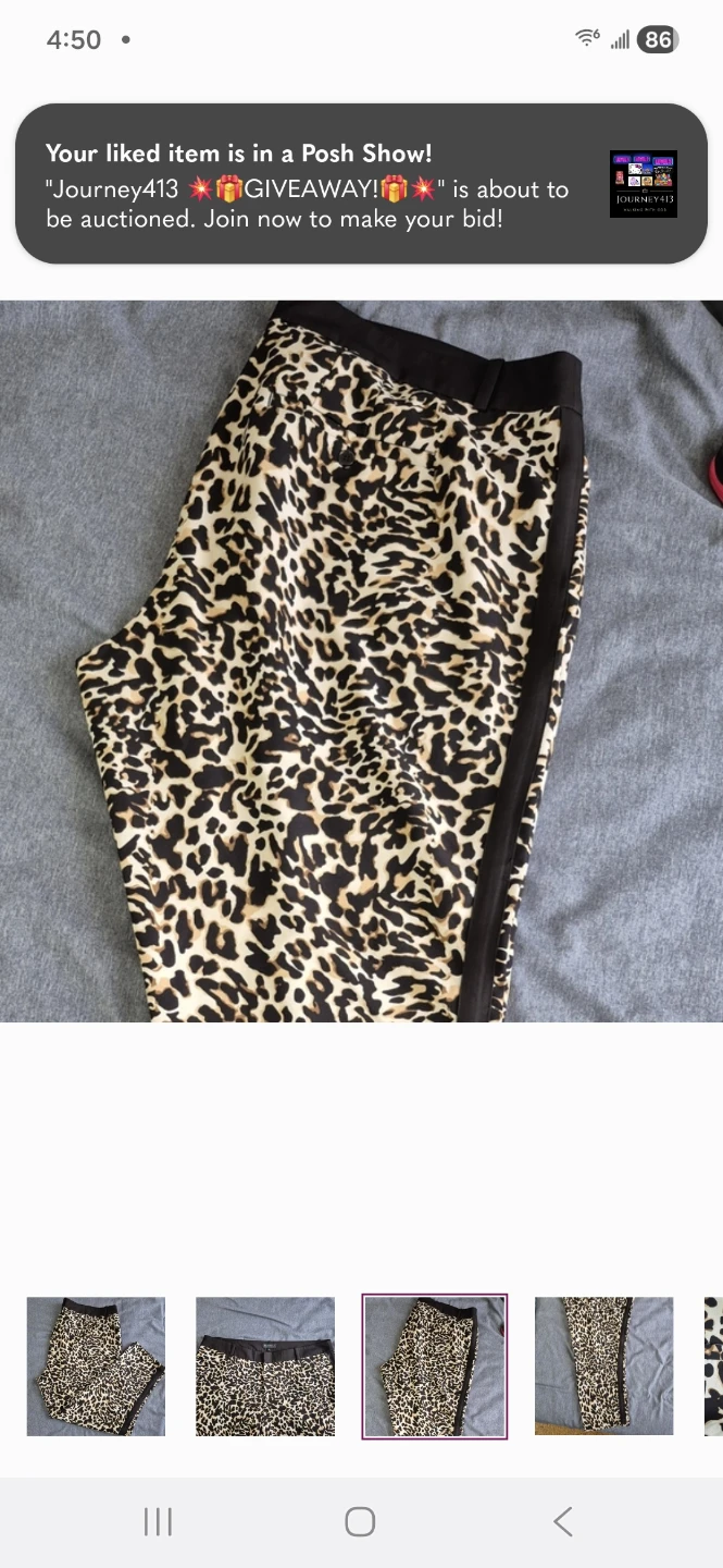 ELOQUII Leopard Print Tuxedo Style Trousers - photo 3