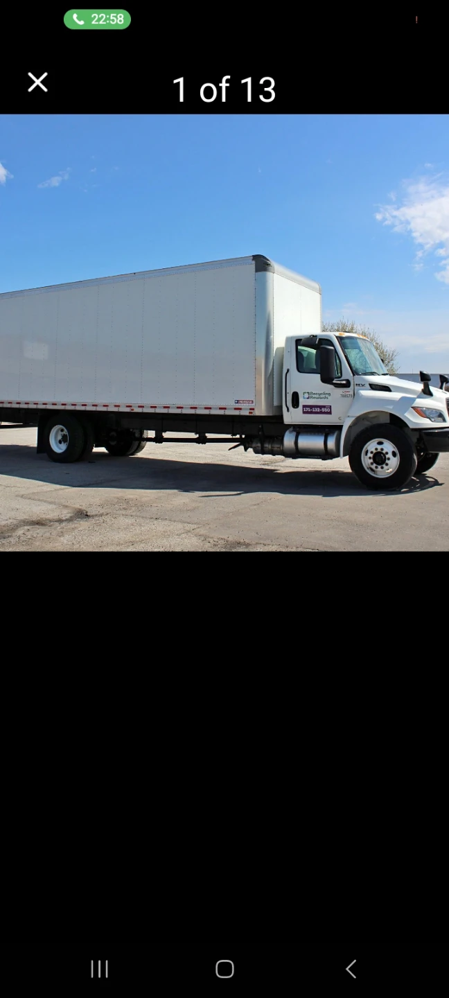 White Box Truck moving delivery