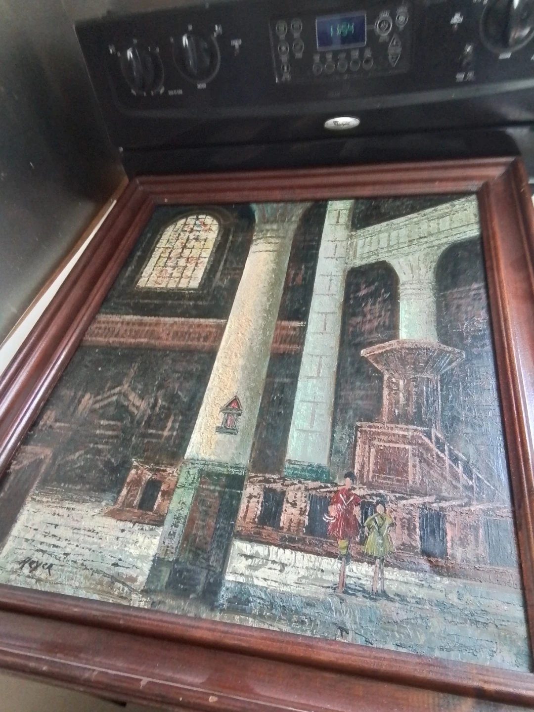 Gothic St. Mary's Church Impasto Oil on Canvas by Reyer - photo 3