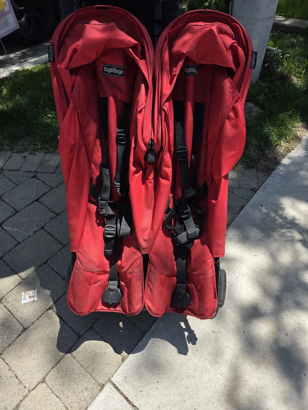 Peg Perego Red Double Stroller