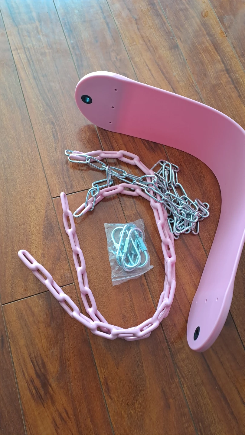 Pink Swing Seat with Chains and Caribiners - photo 2