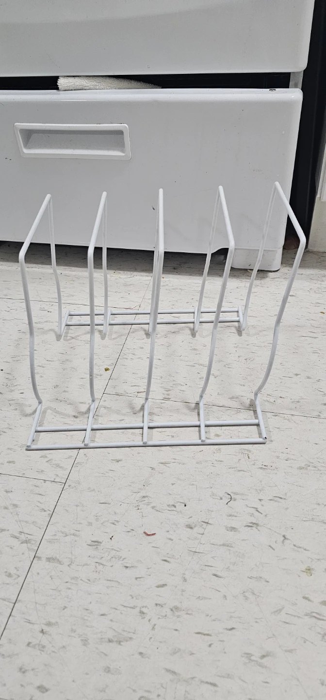 White Metal Lid Organizer Rack - photo 3