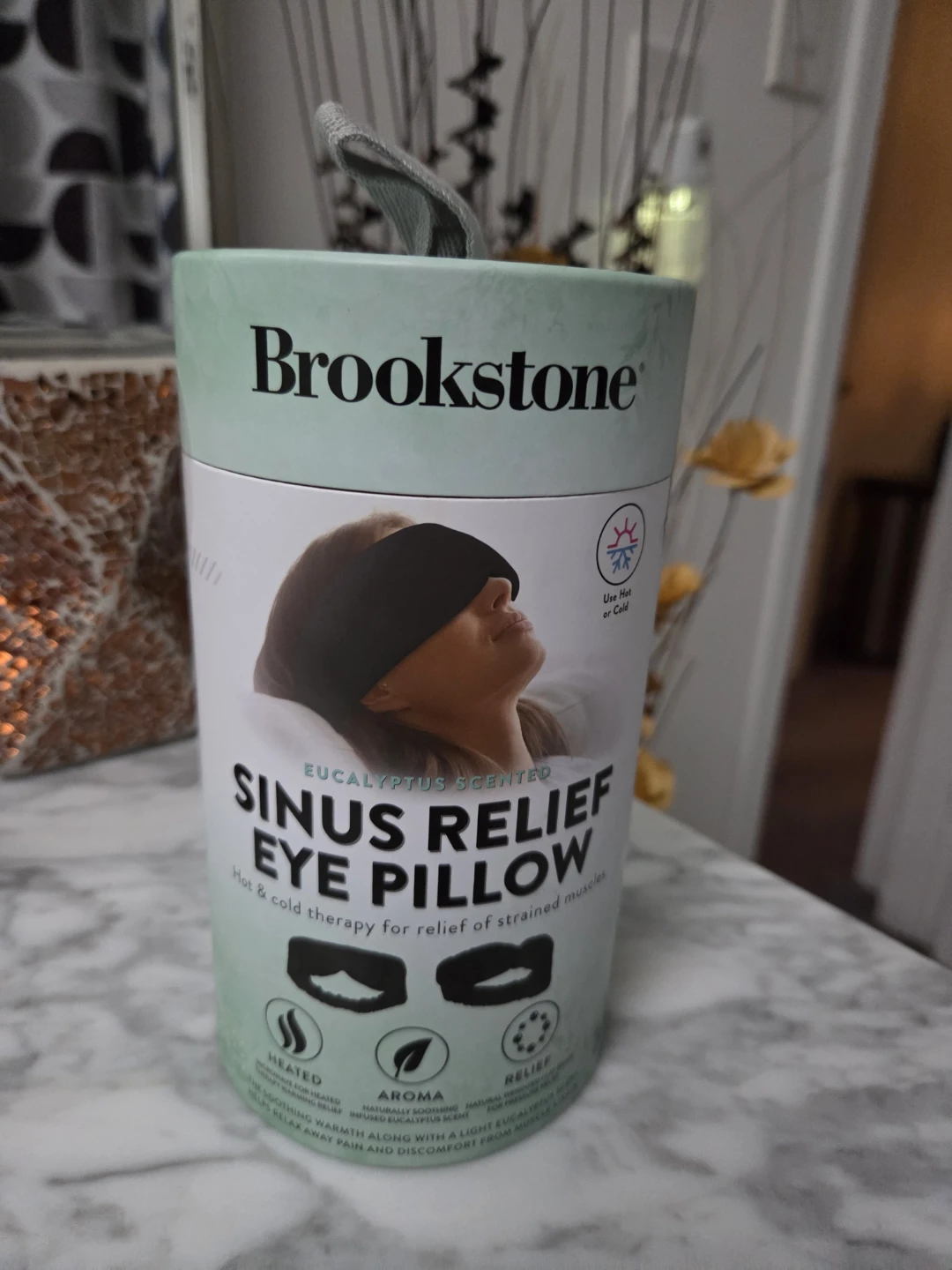 Brookstone Eucalyptus Scented Sinus Relief Eye Pillow