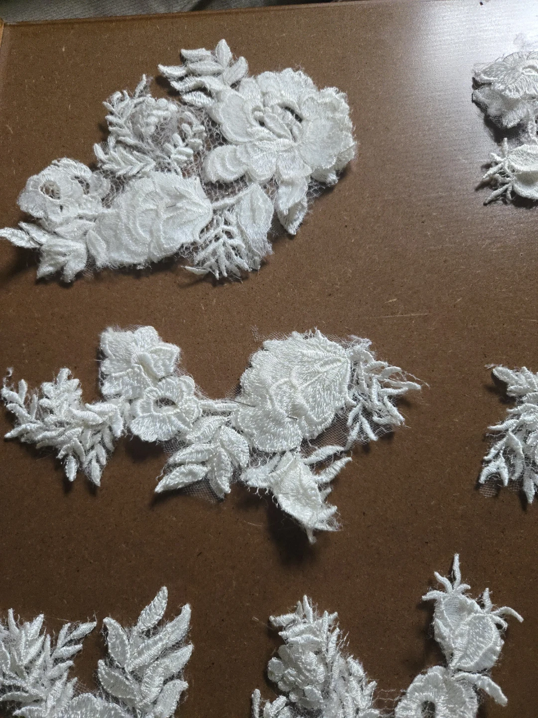 White Floral Lace Appliques (Set of 11 pairs) - photo 5