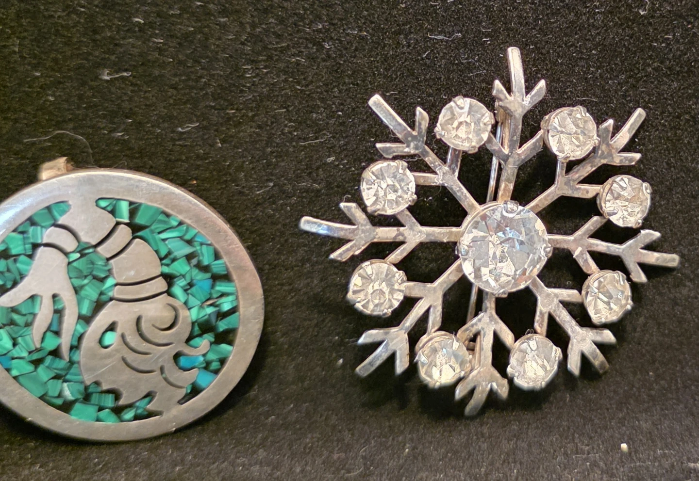 3 beautiful sterling vintage brooches - photo 2